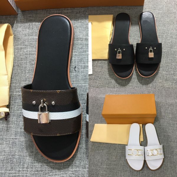 

classic slippers summer luxury woman beach cartoon big head slippers designer leather medium heel sandals letters slippers, Black