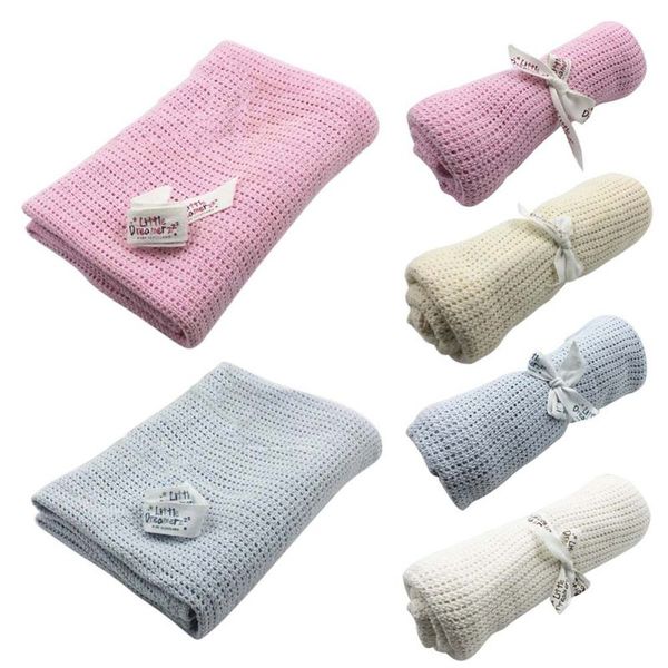 

одеяло шерстяного трикотажного новорожденных пледы super soft wrap infant пеленальные дети вещи для малышей ежемесячных постельного 100cmx75