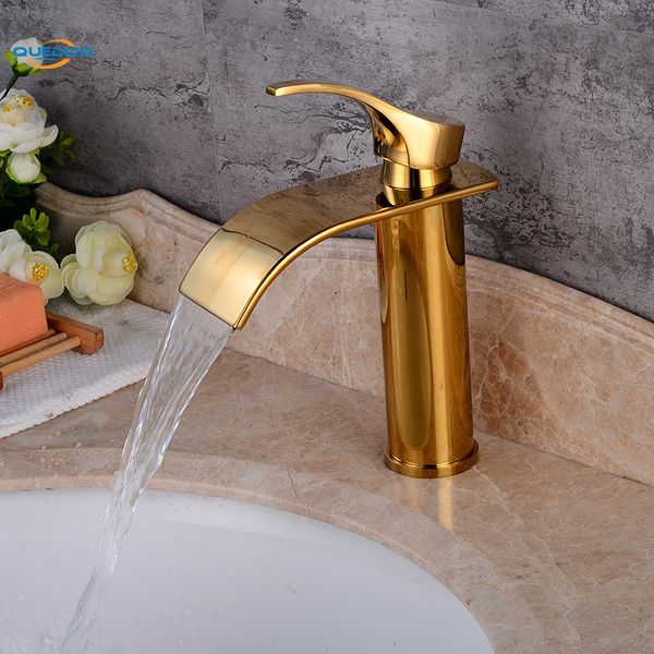 

bath basin faucet brass gold finished faucet sink mixer tap vanity cold water bathroom faucets