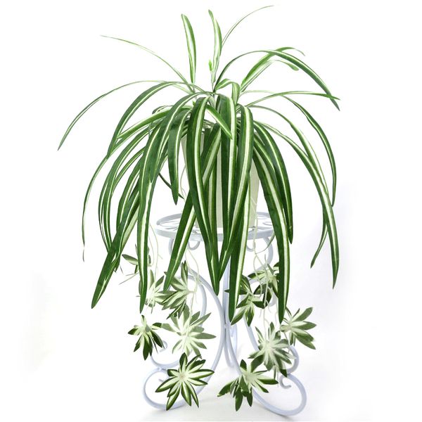 

wall hanging chlorophytum potted green plants artificial flowers plants pvc fake simulation flower living room decor 65cm