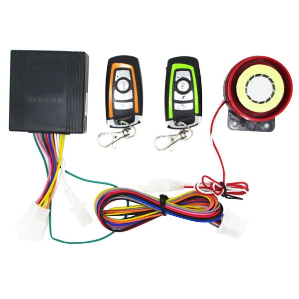 

universal motorcycle alarm system scooter anti-theft security alarm system two-way with engine start remote control key fob