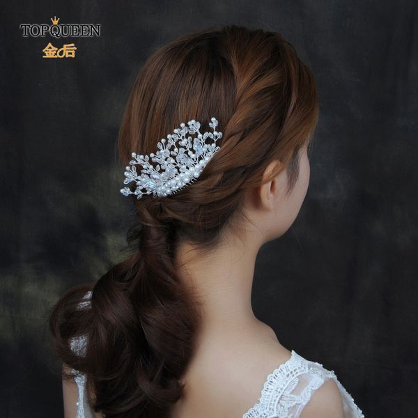 

ueen hp23 bohemian bride hair accessories wedding hair accessories for honeymooners crystal&pearl wedding comb fast delivery