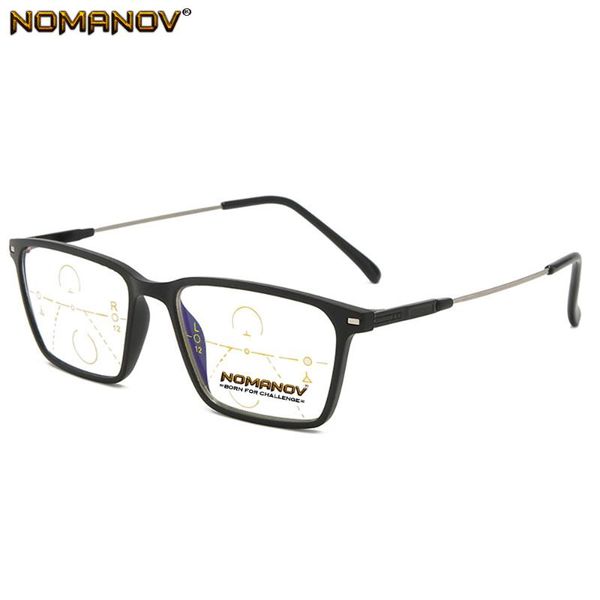 

hand made frame memory temple blu light blocking lens men women progressive multifocus reading glasses add 75 100 125 150 to 400, White;black