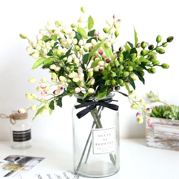 

1pc christmas artificial fruit berries beans flowers home decoration fake flowers for wedding party garden decor floral