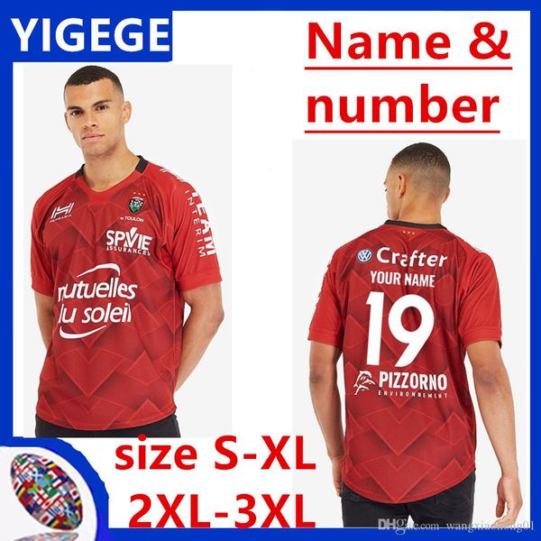 

toulon 2019/20 home rugby 2020 toulon alternate shirt rugby jersey national team toulon rugby jerseys size s--3xl (can print, Black;gray