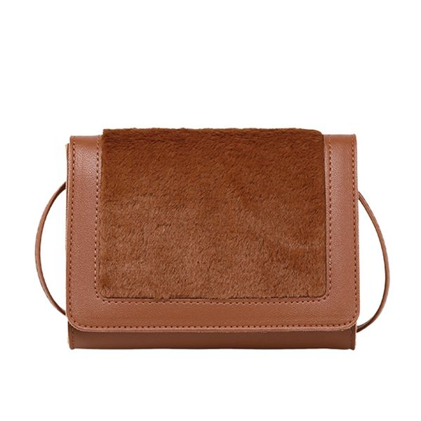 

women luxury handbags women bags designer solid plush wool bag tide chain single shoulder slanting small square bag#lr1