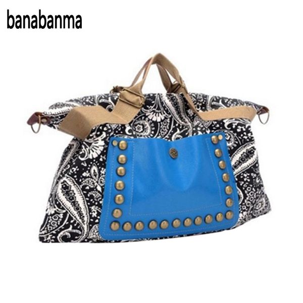 

banabanma women fashion ethnic rivet trim satchel handbag single shoulder oblique cross bag 2017 fashion retro use zk30