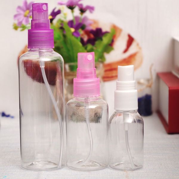 

1pc small plastic spray refillable bottles perfume bottle water spray travel accessories drop shipping high quality, Black