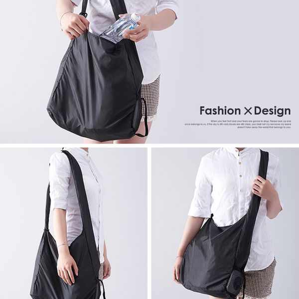 

reusable foldable grocery shopping tote bag roll up in a case