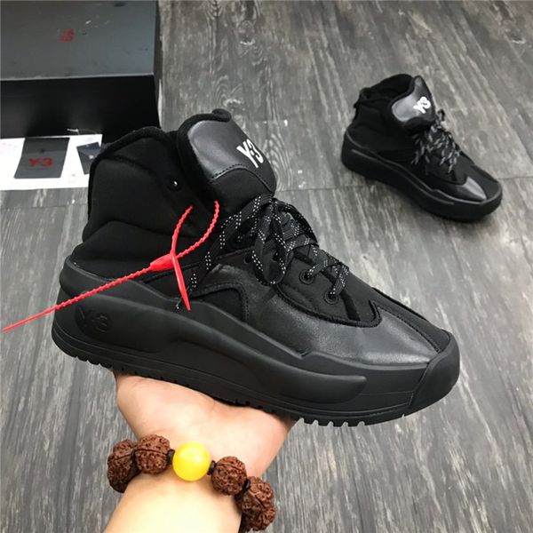

luxury platform design new black samurai high-casual sports men's shoes trendy leather short boots size 35-46 02