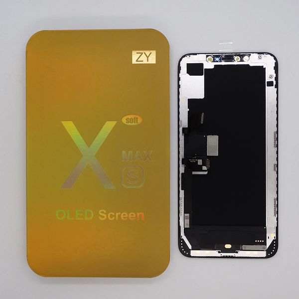 

oled screen for iphone xs max - zy-xs max soft lcd display touch screen digitizer complete assembly replacement