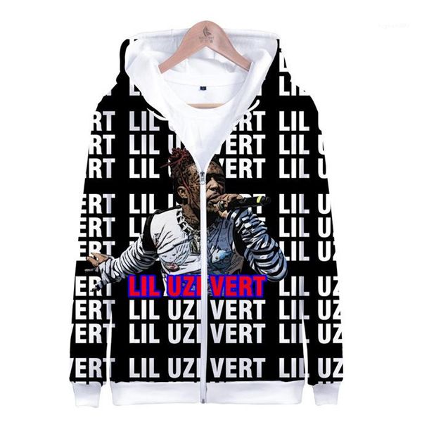 

3d print cardigan mens sweartshirts long sleeve o-neck loose mens hoodies lil uzi vert, Black