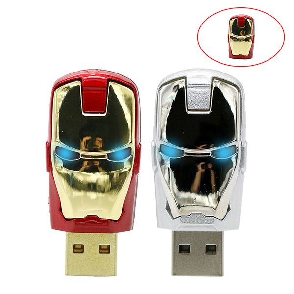 

usb iron man pen drive stick 1g 64gb 32gb 16gb 8gb 4gb pendrive 4 8 16 32 gb usb2. 0 hero ironman usb u disk воѬекий подаѬок