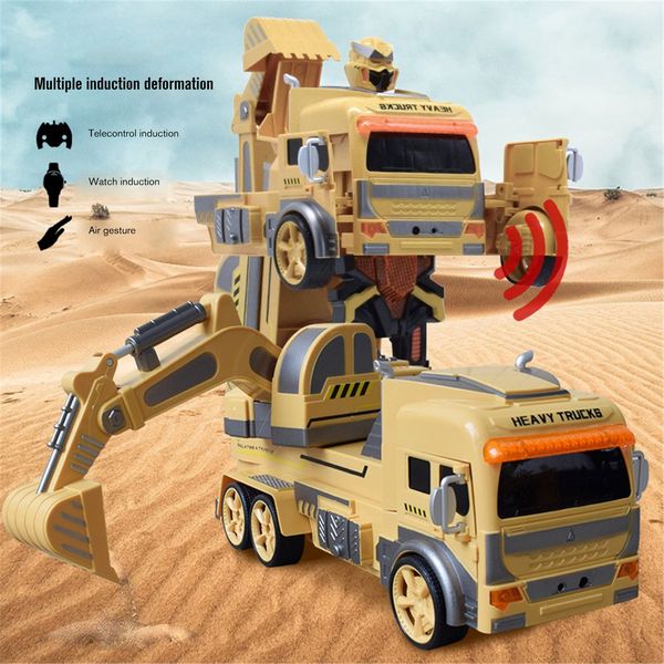 

1:12 gesture-sensing remote-controlled deformation car mixer truck excavation dumper engineering vehicle 2.4ghz rc robot car