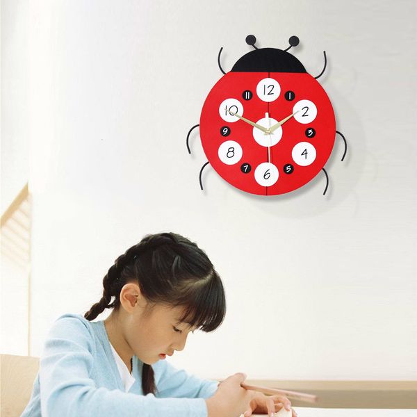 

cartoon a living room child clocks and watches digital wall woodiness household children house home decoration quartz saat cute