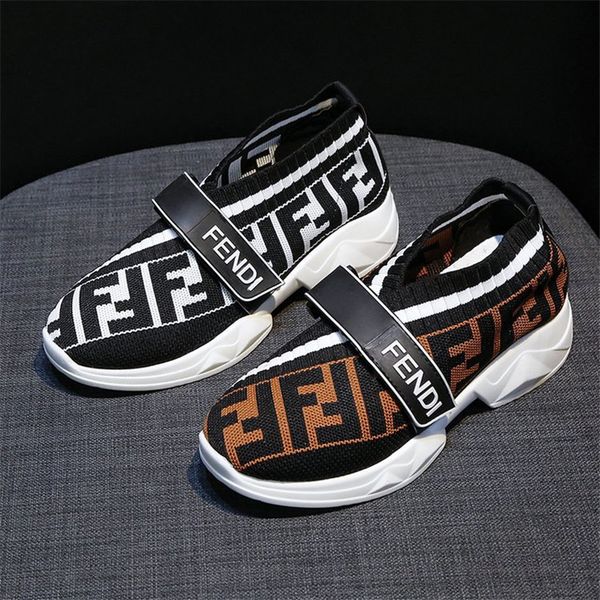 

ff brand women girls sock sneakers shoes brand speed trainers breathable loafers fall sock shoe designer ankle short boot cloth shoes b81405