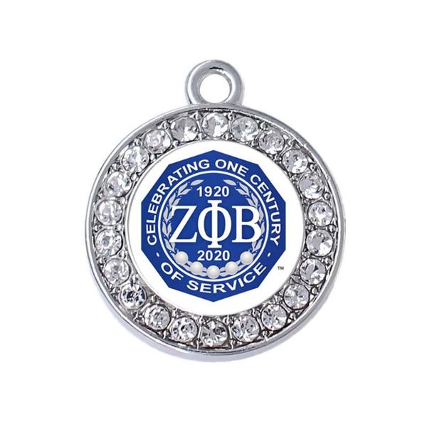 

sorority zeta phi beta celebrating centennial rhinestone charm accessories, Bronze;silver