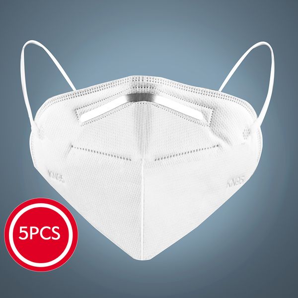 

5pcs/10pcs kn95 non-woven anti-dust cover safety masks protective earloops face mouth dustproof mask