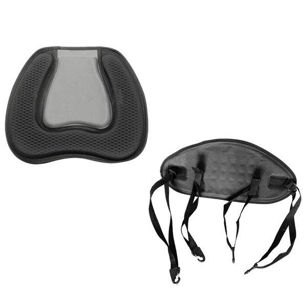 

black sit on standard kayak back rest seat support + seat cushion pad