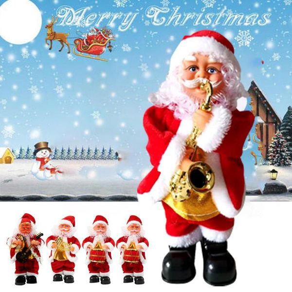 

electric singing dancing santa claus doll party music figurine new year christmas gift for childen xmas ornaments hipping