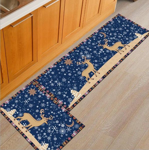 Christmas Long Kitchen Mat Bath Carpet Floor Mat Home Entrance