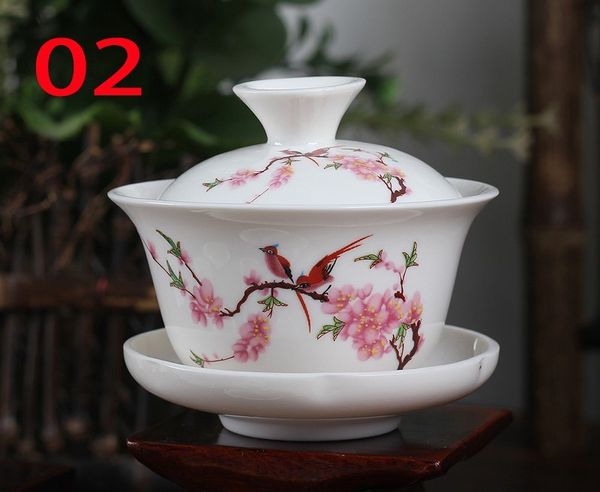 

китай ручная роспись чайный набор, dehua высокое качество белый фарфор gaiwan чай фарфоровый горшок набор для путешествий красивый и легкий