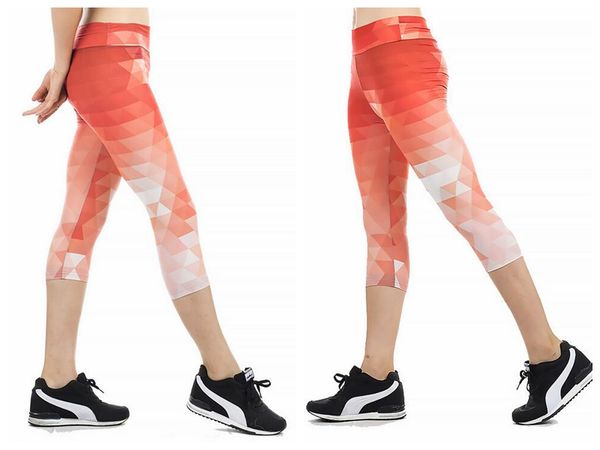 

женщины йога брюки брюки колготки брюки женские высокая талия танец активный капри розовый кристалл печати печати обрезанные леггинсы тощий, Black;white