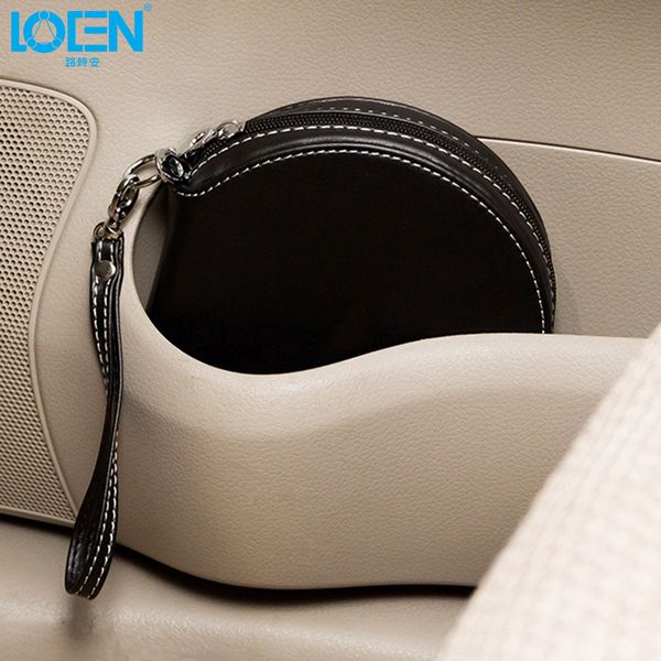 

pu leather waterproof 20 disc zipper cd holder pocket dvd case storage bag dj cover white black for home car