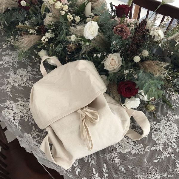

female backpack simple canvas shoulder bag fashion backpack bookbag small women canvas