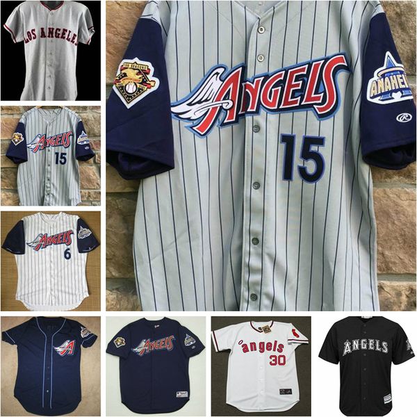 

throwback 2001 los angeles anaheim angels mike trout jersey pinstripe mo vaughn tim salmon shohei ohtani tyler skaggs albert pujols jerseys, Blue;black