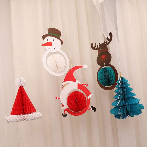 Christmas Deer Ceiling Paper Pendant Christmas Tree Paper Hanging Ornament Decoration Clearance Christmas Decorations Commercial Christmas Decor From