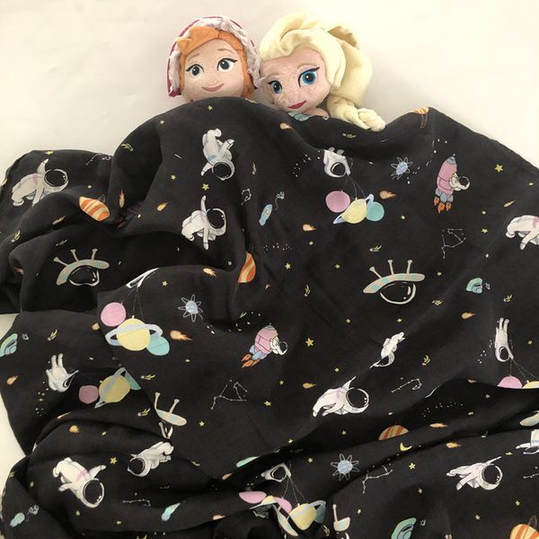 

toddler baby swaddle blanket kids blanket crib stroller sofa throw newborn baby cartoon 120cm*120cm muslin soft