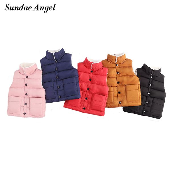 

пломбир angel жилет детские мальчиков стоять воротник куртки сгущаться девушки vest берберский руно дети жилет одежда для новорожденных верх, Blue