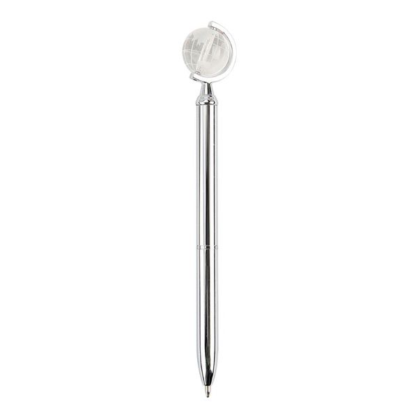 

globe ballpoint pen metal cute ballpen school office stationery supplies writing h7ec, Blue;orange