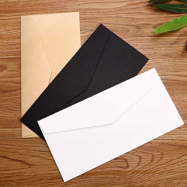 

packing bags 50pcs/lot black white craft paper envelope retro european style for postcard letter scrapbooking gift school stationary
