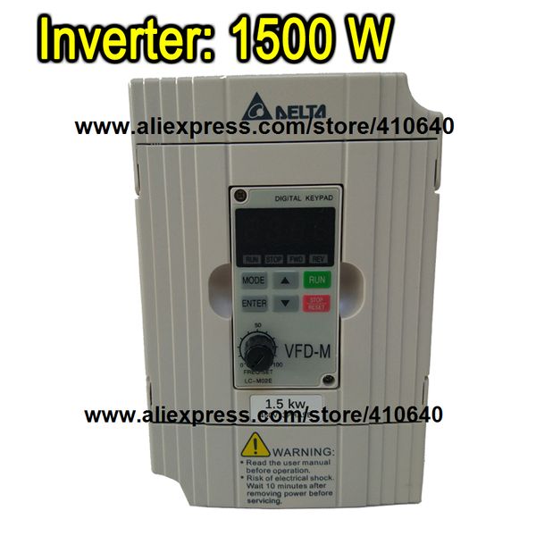 

delta inverter 1.5 kw vfd015m43b 3 phase 380v to 460v rated currrent 4 a brand new 1500 w products with delivery