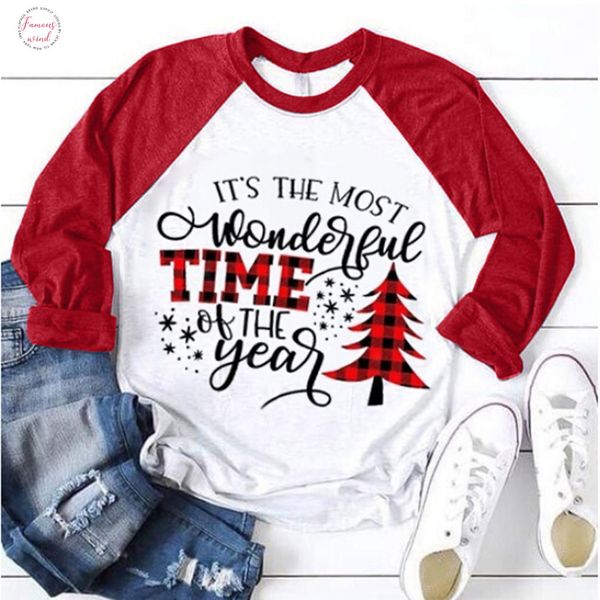 

christmas tree letter print t shirt for women 2020 xmas merry christmas new year t shirt ladies patchwork pullover t, White