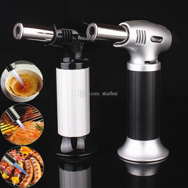 

new 1300c butane scorch torch jet flame lighters chef cooking refillable adjust flame kitchen lighter bbq spray gun picnic tool wx9-646