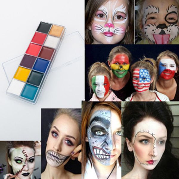 

12 веов паѬии впка ађиѬовки face body paint oil painting art halloween party необне пла кѬ