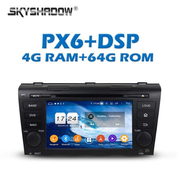 

px6 dsp ips android 9.0 4gb + 64gb car dvd player gps map rds auto radio wifi bluetooth 5.0 for 3 2003 2004 2005-2008 2009