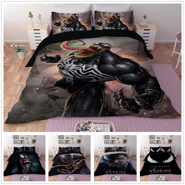 3d Venom Print Kids Bedding Set Duvet Cover Quilt Comforter Cover