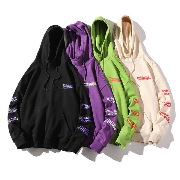 

осень hoodie мужские 2018 новый стиль occident мода студенты hip hop сыпучие-fit пары hoodie coat men's вверх, Black