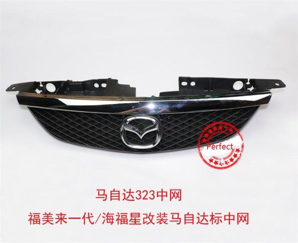 

front bumper radiator grille with emblem badge for mazda 323 00-04 bj b30d-50-710