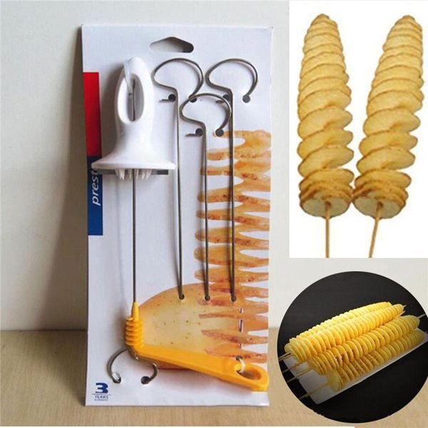 

potato spiral cutter manual slicer french fry cutter potato tower making twist shredder kitchen accessories