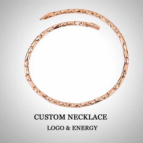 

titanium germanium necklace biomagnetic healthy energy fitness charm and zircon jewelry valentine's day gift, Silver