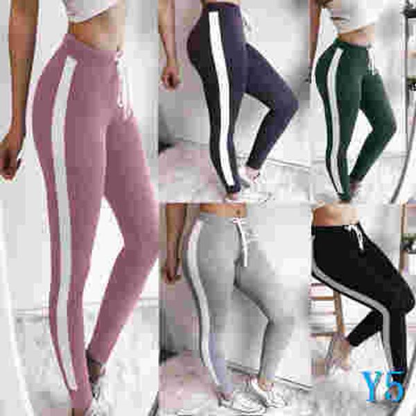

womens jogger pants new arrival women sport pants solid color ladies yoga joggers capris sell womens clothing size s-xly5, Black;white