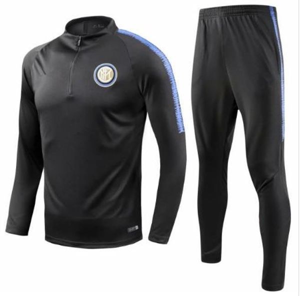 

2018 2019 inter training suit icardi soccer tracksuit 18 19 lautaro nainggolan track suits man football jackets, Black;blue