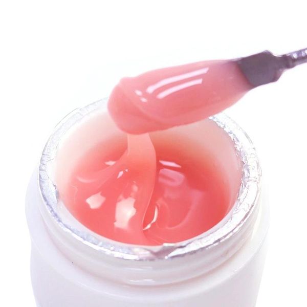 

thick builder gel nails new finger nail extension uv led gel nail cover pink camouflage soak off jelly, Red;pink
