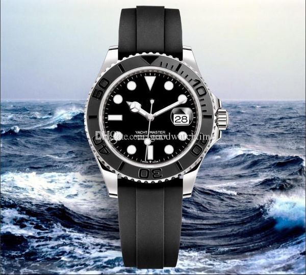 

2019 luxury men diving watch 226659 yacht ma ter ceramic bezel 42mm rubber trap automatic mechanical men tainle teel wri twatch gift