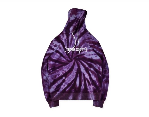 

travis scott purple tie dye hoodie women men astroworld pullover sweatshirt autumn winter hip hop sweatshirts hoodie, Black